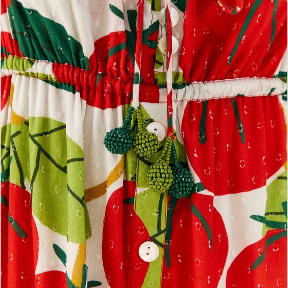 NWT FARM Rio Tomato Midi Dress - Picture 5 of 12